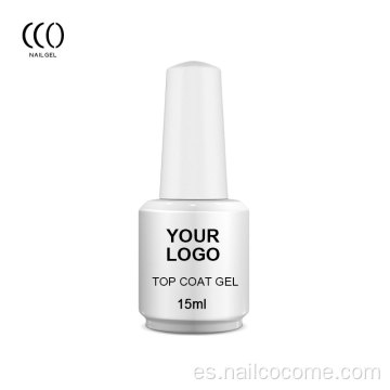 Etiqueta privada OEM Matte Top Coat Sumergente LED UV Gel UV High Gloss Super Shiny Top Coat Producto profesional de uñas